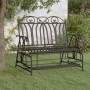 Banco balancín de jardín de 2 plazas acero negro 114 cm de vidaXL, Bancos de jardín - Ref: Foro24-318833, Precio: 237,40 €, D...