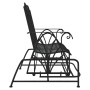Banco balancín de jardín de 2 plazas acero negro 114 cm de vidaXL, Bancos de jardín - Ref: Foro24-318833, Precio: 237,40 €, D...