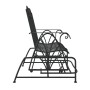 Banco balancín de jardín de 2 plazas acero negro 114 cm de vidaXL, Bancos de jardín - Ref: Foro24-318833, Precio: 237,40 €, D...