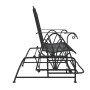 Banco balancín de jardín de 2 plazas acero negro 114 cm de vidaXL, Bancos de jardín - Ref: Foro24-318833, Precio: 237,40 €, D...