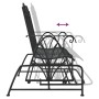 Banco balancín de jardín de 2 plazas acero negro 114 cm de vidaXL, Bancos de jardín - Ref: Foro24-318833, Precio: 237,40 €, D...