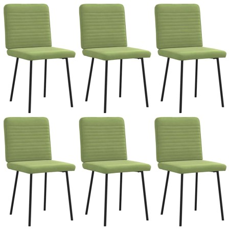 Sillas de comedor 6 unidades terciopelo verde claro en Sillas de comedor | Comprar online en Foru.es