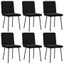 Silla de comedor 6 unidades terciopelo negro en Sillas de comedor | Comprar online en Foru.es