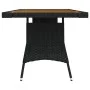 Mesa de jardín ratán PE y acacia maciza negro 160x70x72 cm de vidaXL, Mesas de jardín - Ref: Foro24-318694, Precio: 208,50 €,...