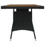 Mesa de jardín ratán PE y acacia maciza negro 160x70x72 cm de vidaXL, Mesas de jardín - Ref: Foro24-318694, Precio: 188,17 €,...