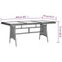 Mesa de jardín ratán PE y acacia maciza negro 160x70x72 cm de vidaXL, Mesas de jardín - Ref: Foro24-318694, Precio: 188,17 €,...