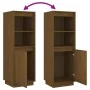 Aparador alto de madera maciza de pino marrón miel 37x34x110 cm de vidaXL, Aparadores - Ref: Foro24-813518, Precio: 69,03 €, ...