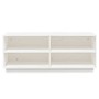 Armario zapatero de madera maciza de pino blanco 110x34x45 cm de vidaXL, Zapateros y organizadores de calzado - Ref: Foro24-8...