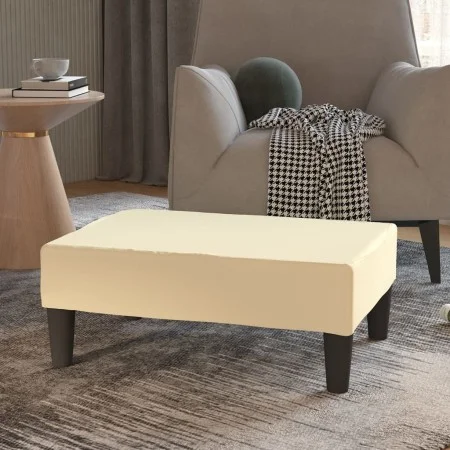 Taburete de cuero sintético color crema 78x56x32 cm de vidaXL, Otomanas - Ref: Foro24-337709, Precio: 67,83 €, Descuento: %