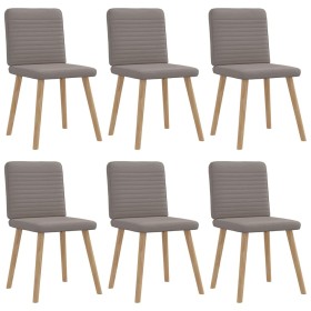 Sillas de comedor 6 unidades de tela gris taupe en Sillas de comedor | Comprar online en Foru.es