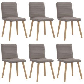 Sillas de comedor 6 unidades de tela gris taupe en Sillas de comedor | Comprar online en Foru.es