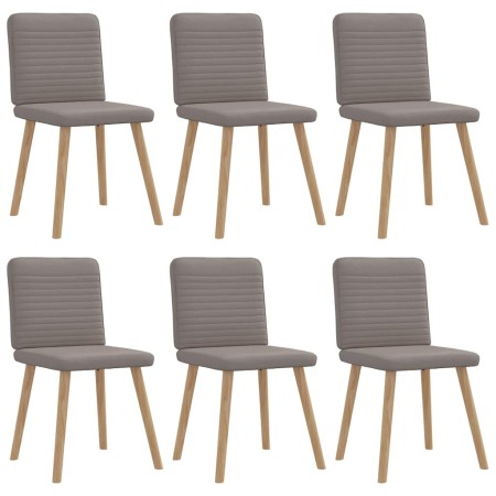 Sillas de comedor 6 unidades de tela gris taupe en Sillas de comedor | Comprar online en Foru.es