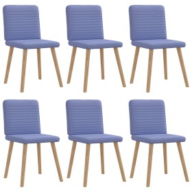 Sillas de comedor 6 uds tela azul jeans en Sillas de comedor | Comprar online en Foru.es