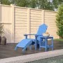 Silla jardín Adirondack con reposapiés y mesa HDPE aguamarina de vidaXL, Sillas de jardín - Ref: Foro24-3095711, Precio: 246,...