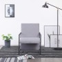 Sillón con patas cromadas de tela gris claro en Sillones | Comprar online en Foru.es