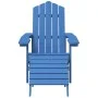 Silla jardín Adirondack con reposapiés y mesa HDPE aguamarina de vidaXL, Sillas de jardín - Ref: Foro24-3095711, Precio: 246,...