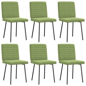 Sillas de comedor 6 unidades terciopelo verde claro en Sillas de comedor | Comprar online en Foru.es