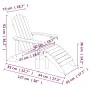 Silla jardín Adirondack con reposapiés y mesa HDPE aguamarina de vidaXL, Sillas de jardín - Ref: Foro24-3095711, Precio: 246,...