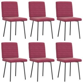 Sillas de comedor 6 unidades terciopelo rojo tinto en Sillas de comedor | Comprar online en Foru.es