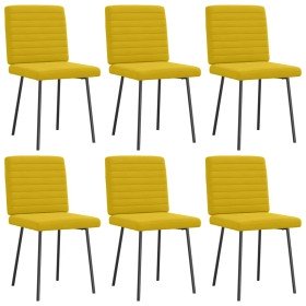 Sillas de comedor 6 unidades terciopelo amarillo en Sillas de comedor | Comprar online en Foru.es