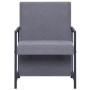 Sillón con patas cromadas de tela gris claro en Sillones | Comprar online en Foru.es