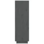 Armario zapatero de madera maciza de pino gris 60x34x105 cm de vidaXL, Zapateros y organizadores de calzado - Ref: Foro24-813...