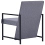 Sillón con patas cromadas de tela gris claro en Sillones | Comprar online en Foru.es
