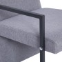 Sillón con patas cromadas de tela gris claro en Sillones | Comprar online en Foru.es