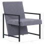 Sillón con patas cromadas de tela gris claro en Sillones | Comprar online en Foru.es