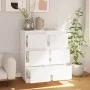 Aparador 2 uds madera maciza de pino blanco 32x34x75 cm de vidaXL, Aparadores - Ref: Foro24-813368, Precio: 87,76 €, Descuent...
