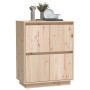 Aparador de madera maciza de pino 60x34x75 cm de vidaXL, Aparadores - Ref: Foro24-813375, Precio: 73,21 €, Descuento: %