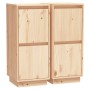 Aparador 2 uds madera maciza de pino 31,5x34x75 cm de vidaXL, Aparadores - Ref: Foro24-813381, Precio: 101,33 €, Descuento: %