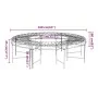 Banco de jardín redondo de acero negro 160 cm de vidaXL, Bancos de jardín - Ref: Foro24-318821, Precio: 251,34 €, Descuento: %