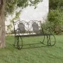 Banco mecedor de jardín de dos plazas acero negro 113 cm de vidaXL, Bancos de jardín - Ref: Foro24-318829, Precio: 182,88 €, ...