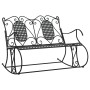 Banco mecedor de jardín de dos plazas acero negro 113 cm de vidaXL, Bancos de jardín - Ref: Foro24-318829, Precio: 189,68 €, ...
