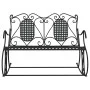Banco mecedor de jardín de dos plazas acero negro 113 cm de vidaXL, Bancos de jardín - Ref: Foro24-318829, Precio: 182,88 €, ...