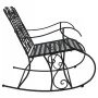 Banco mecedor de jardín de dos plazas acero negro 113 cm de vidaXL, Bancos de jardín - Ref: Foro24-318829, Precio: 182,88 €, ...