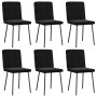 Silla de comedor 6 unidades terciopelo negro en Sillas de comedor | Comprar online en Foru.es