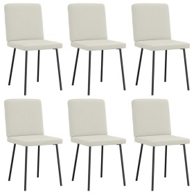 Sillas de comedor 6 unidades de terciopelo crema en Sillas de comedor | Comprar online en Foru.es