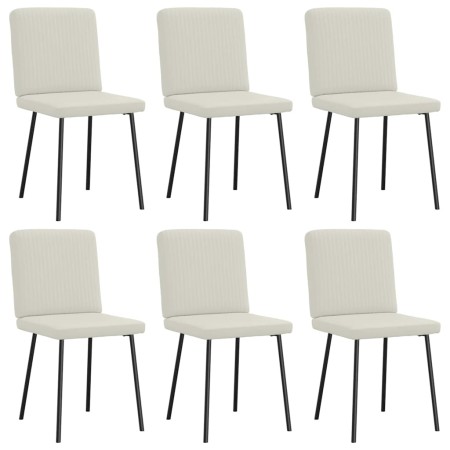 Sillas de comedor 6 unidades de terciopelo crema en Sillas de comedor | Comprar online en Foru.es