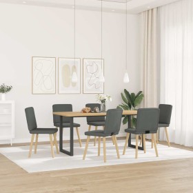 Sillas de comedor 6 unidades tela gris oscuro en Sillas de comedor | Comprar online en Foru.es