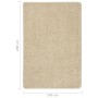 Alfombra peluda antideslizante color crema 140x200 cm de vidaXL, Alfombras - Ref: Foro24-340389, Precio: 59,85 €, Descuento: %