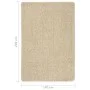 Alfombra peluda antideslizante color crema 140x200 cm de vidaXL, Alfombras - Ref: Foro24-340389, Precio: 58,88 €, Descuento: %