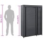 Armario plegable de tela gris 110x45x175 cm en Armarios roperos | Comprar online en Foru.es