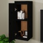 Armario de pared de madera maciza de pino negro 30x30x80 cm de vidaXL, Estantes y estanterías - Ref: Foro24-813503, Precio: 5...
