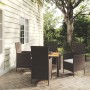 Juego de comedor de jardín 5 pzas con cojines ratán PE negro de vidaXL, Conjuntos de jardín - Ref: Foro24-3094866, Precio: 40...