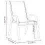 Sillas de jardín apilables 2 unidades textilene marrón de vidaXL, Sillas de jardín - Ref: Foro24-318779, Precio: 96,86 €, Des...