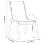 Sillas de jardín apilables 2 unidades textilene marrón de vidaXL, Sillas de jardín - Ref: Foro24-318779, Precio: 96,80 €, Des...
