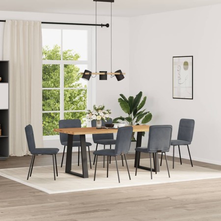 Sillas de comedor 6 unidades terciopelo gris oscuro en Sillas de comedor | Comprar online en Foru.es