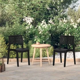 Garden chairs 2 units anthracite gray polypropylene by vidaXL, Garden chairs - Ref: Foro24-317728, Price: 83,49 €, Discount: %